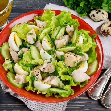 Salade au cabillaud Salade au cabillaud