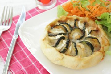 Tartelette légère chèvre courgette