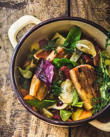 Cocotte de légumes d’hiver au porc Cocotte de légumes d’hiver au porc