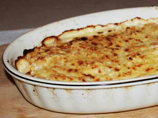 Gratin de choux fleur au jambon