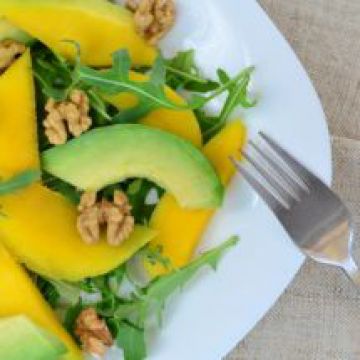 Salade avocat mangue crabe Salade avocat mangue crabe