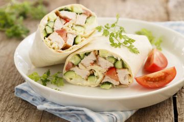 Wrap croquant poulet et concombre Wrap croquant poulet et concombre