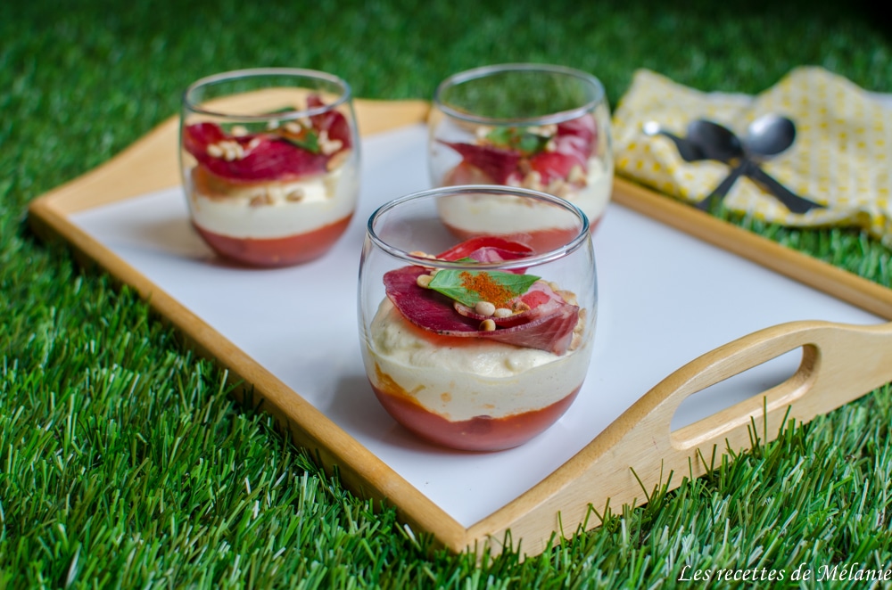 Tiramisu tomates, parmesan et coppa Tiramisu tomates, parmesan et coppa