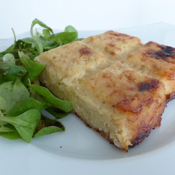 Gâteau de pommes de terre aux oignons