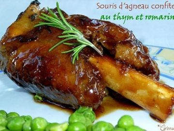 Souris d'agneau confite au thym et romarin Souris d'agneau confite au thym et romarin