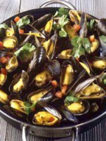 Moules au vin blanc et  pastis