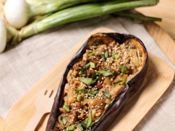 Aubergine grillée sauce sésame Aubergine grillée sauce sésame