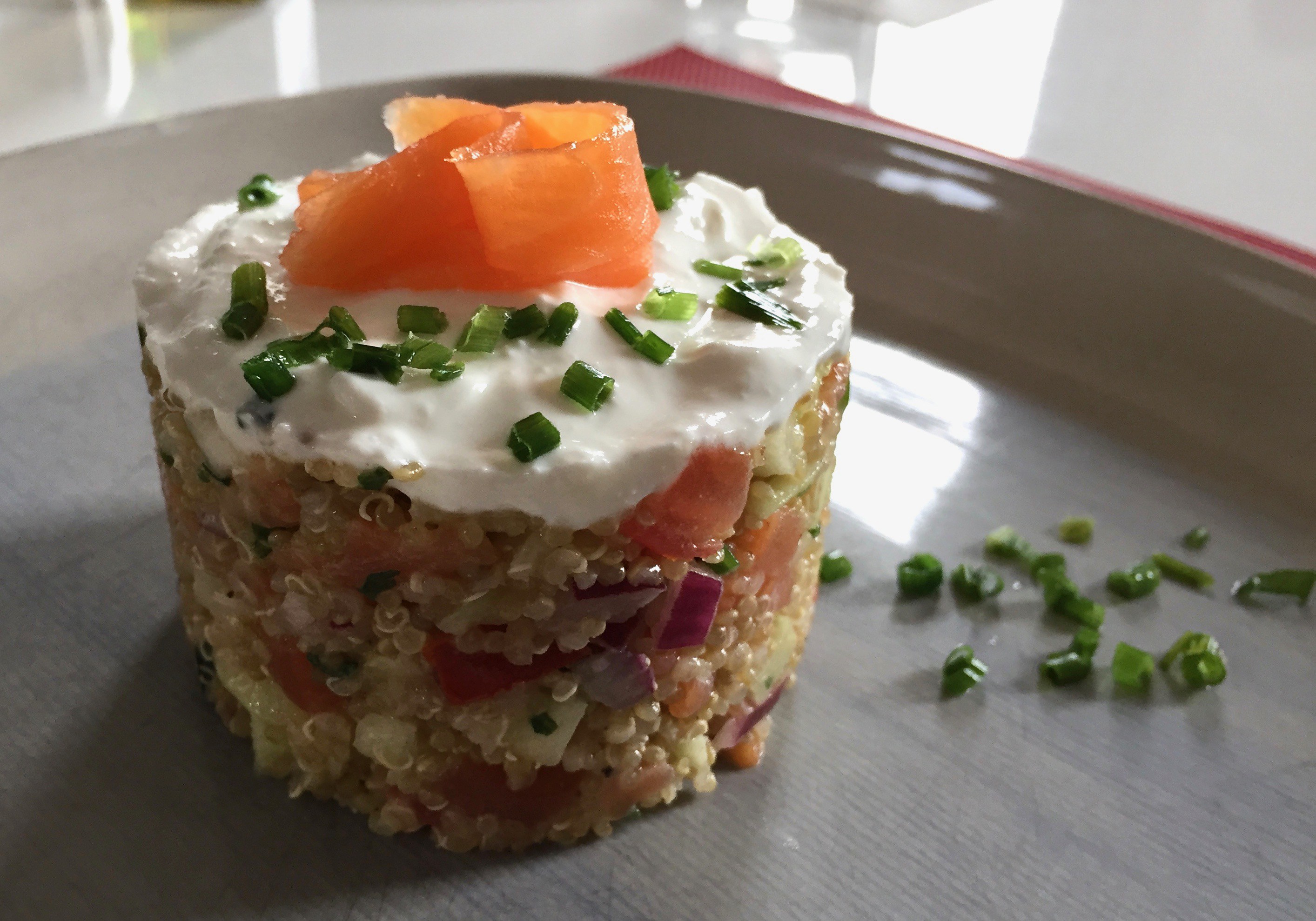 Tartare de quinoa et truite fumée - Passion nutrition