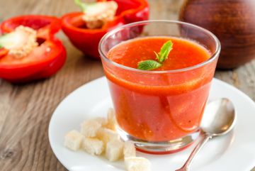 Gaspacho express en verrines Gaspacho express en verrines