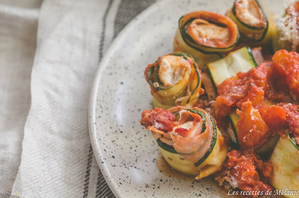 Roulés de courgette à la ricotta et jambon de parme Roulés de courgette à la ricotta et jambon de parme